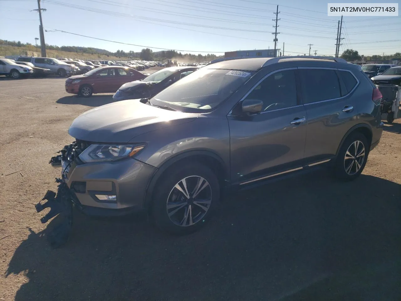 2017 Nissan Rogue Sv VIN: 5N1AT2MV0HC771433 Lot: 74092524