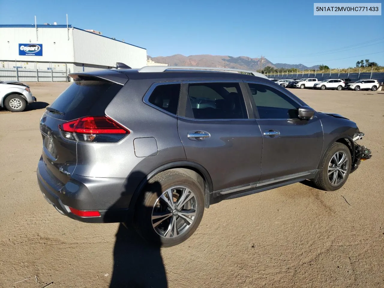 2017 Nissan Rogue Sv VIN: 5N1AT2MV0HC771433 Lot: 74092524