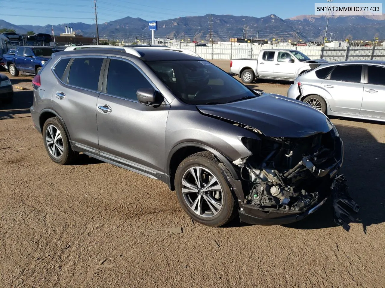 2017 Nissan Rogue Sv VIN: 5N1AT2MV0HC771433 Lot: 74092524