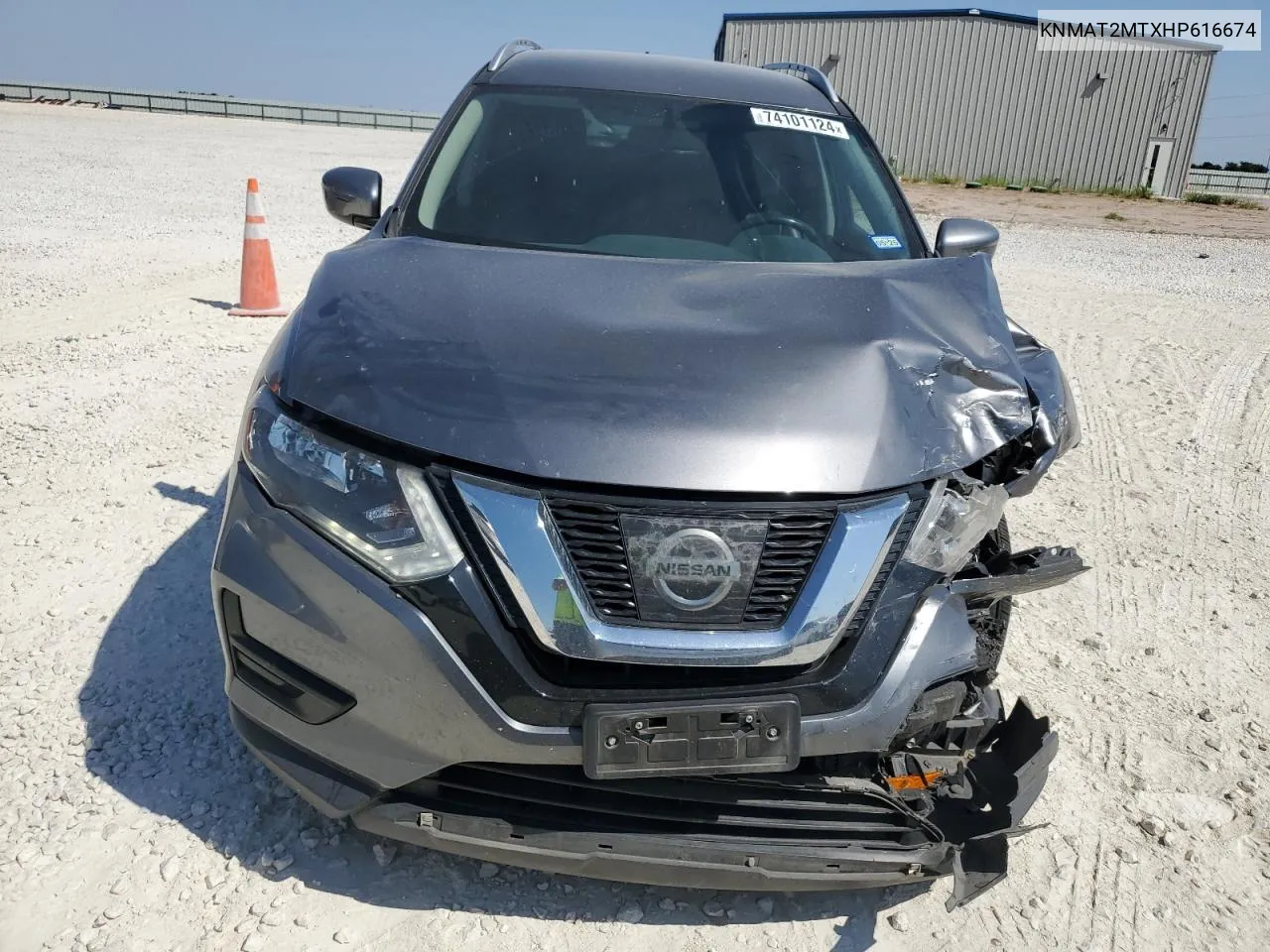 2017 Nissan Rogue S VIN: KNMAT2MTXHP616674 Lot: 74101124