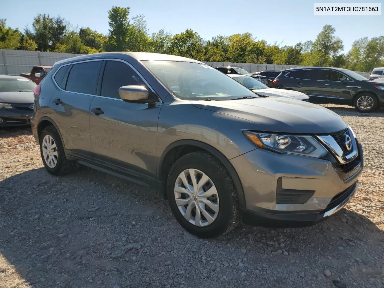 2017 Nissan Rogue S VIN: 5N1AT2MT3HC781663 Lot: 74396514