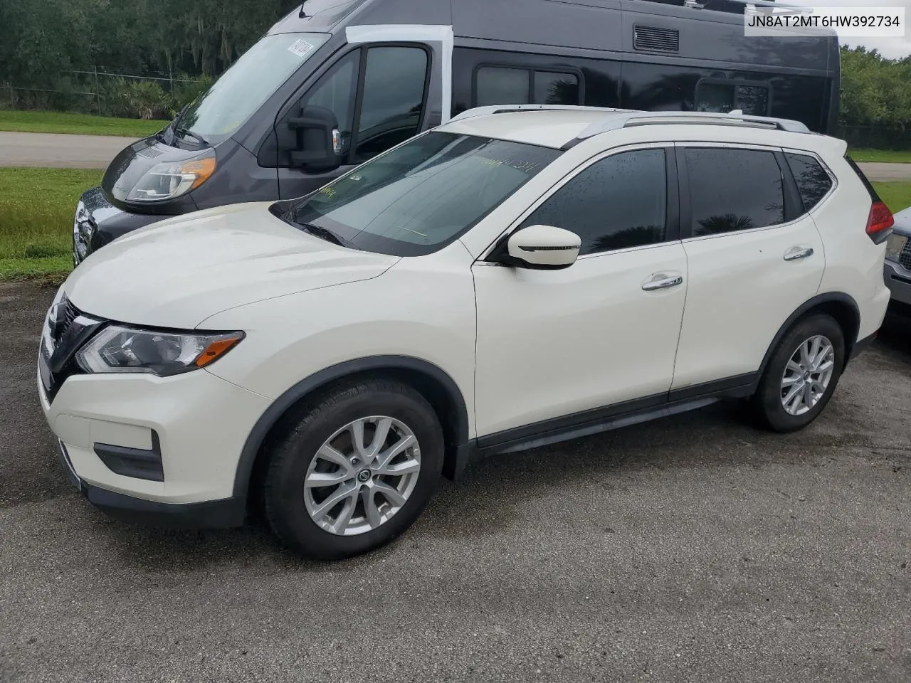 2017 Nissan Rogue S VIN: JN8AT2MT6HW392734 Lot: 74444224