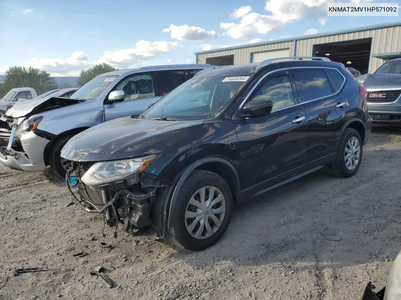 2017 Nissan Rogue S VIN: KNMAT2MV1HP571092 Lot: 74628264