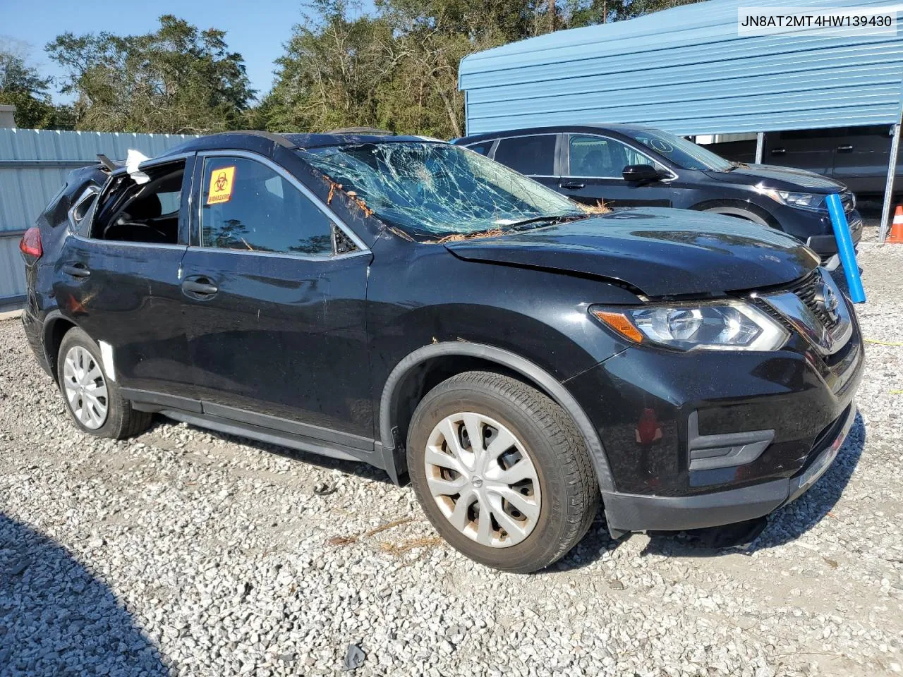 2017 Nissan Rogue S VIN: JN8AT2MT4HW139430 Lot: 74884564