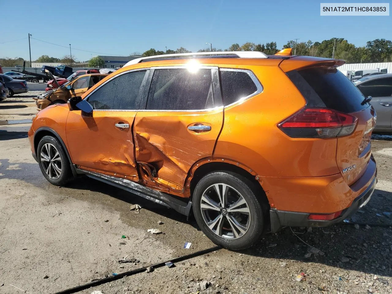 2017 Nissan Rogue S VIN: 5N1AT2MT1HC843853 Lot: 74896504