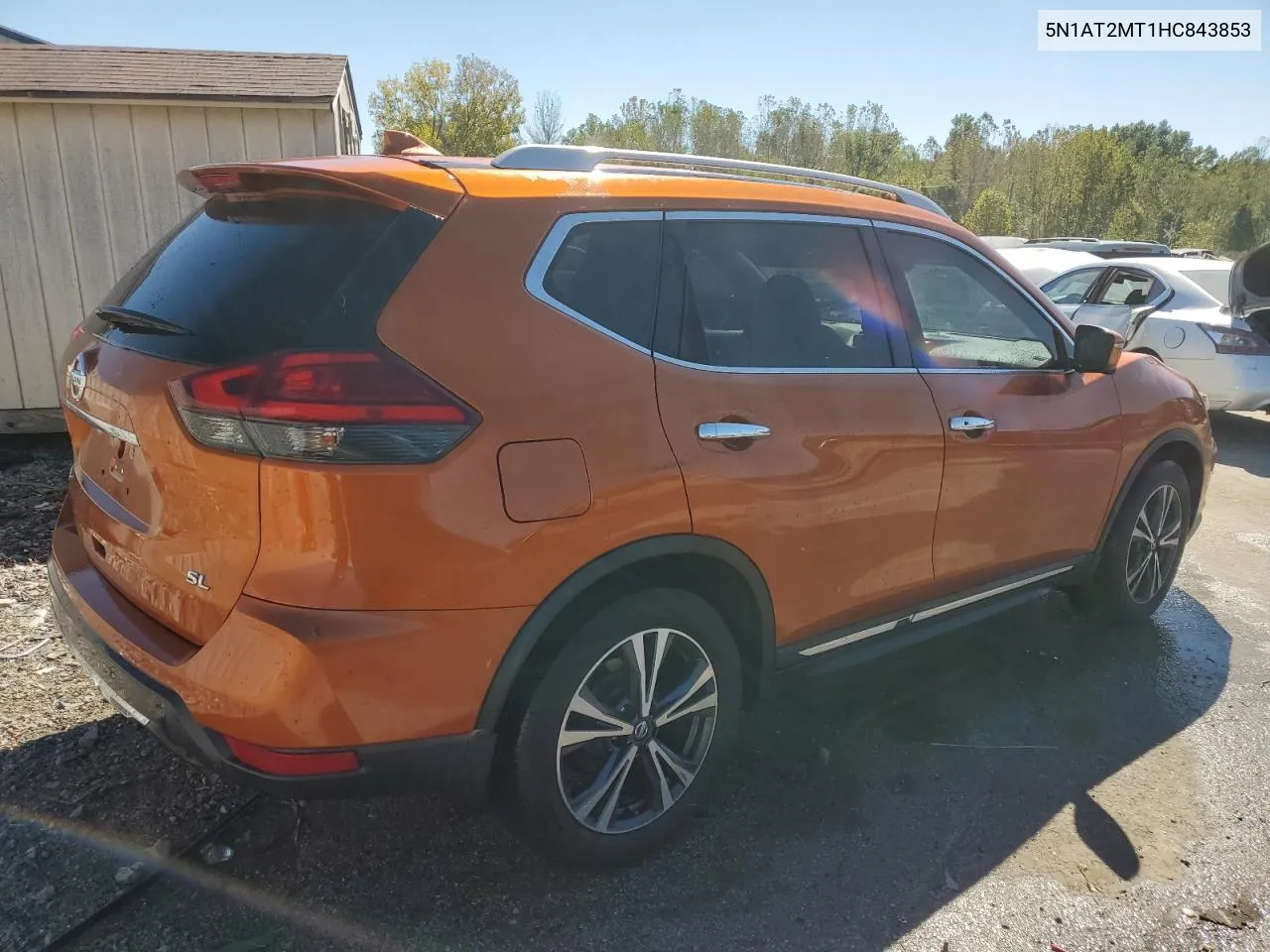 2017 Nissan Rogue S VIN: 5N1AT2MT1HC843853 Lot: 74896504