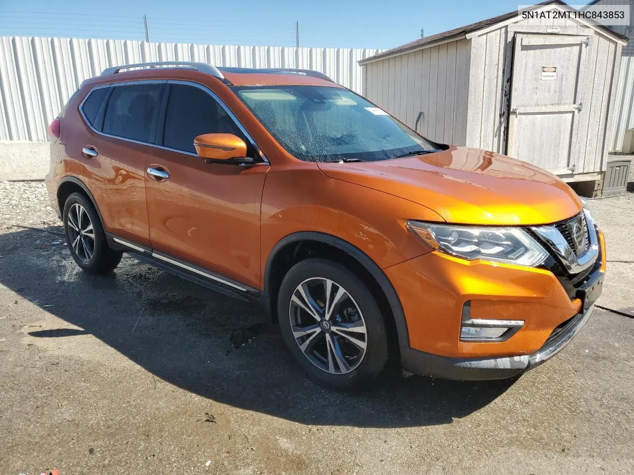 2017 Nissan Rogue S VIN: 5N1AT2MT1HC843853 Lot: 74896504