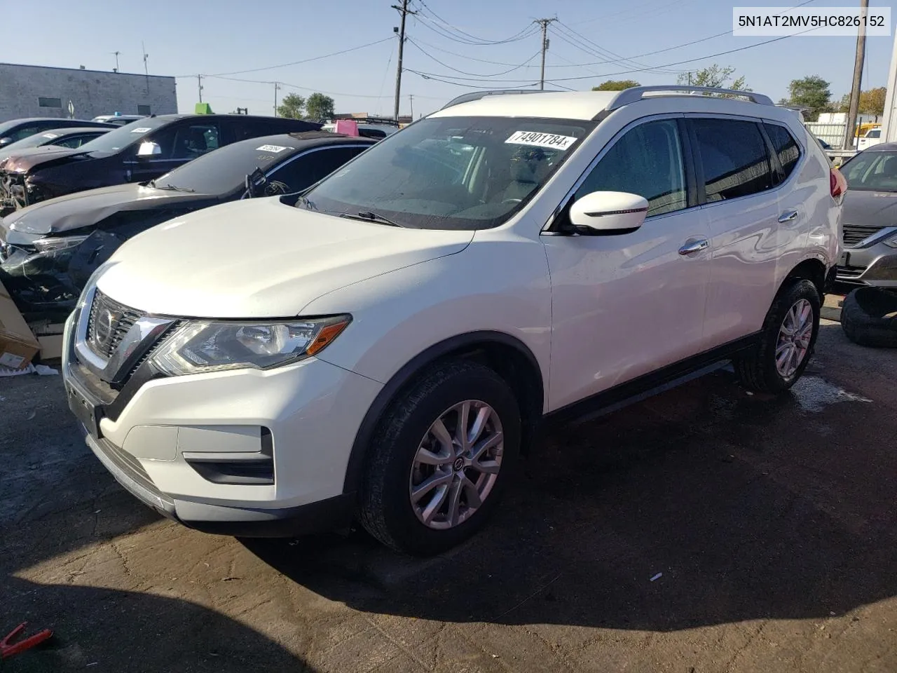 2017 Nissan Rogue Sv VIN: 5N1AT2MV5HC826152 Lot: 74901784