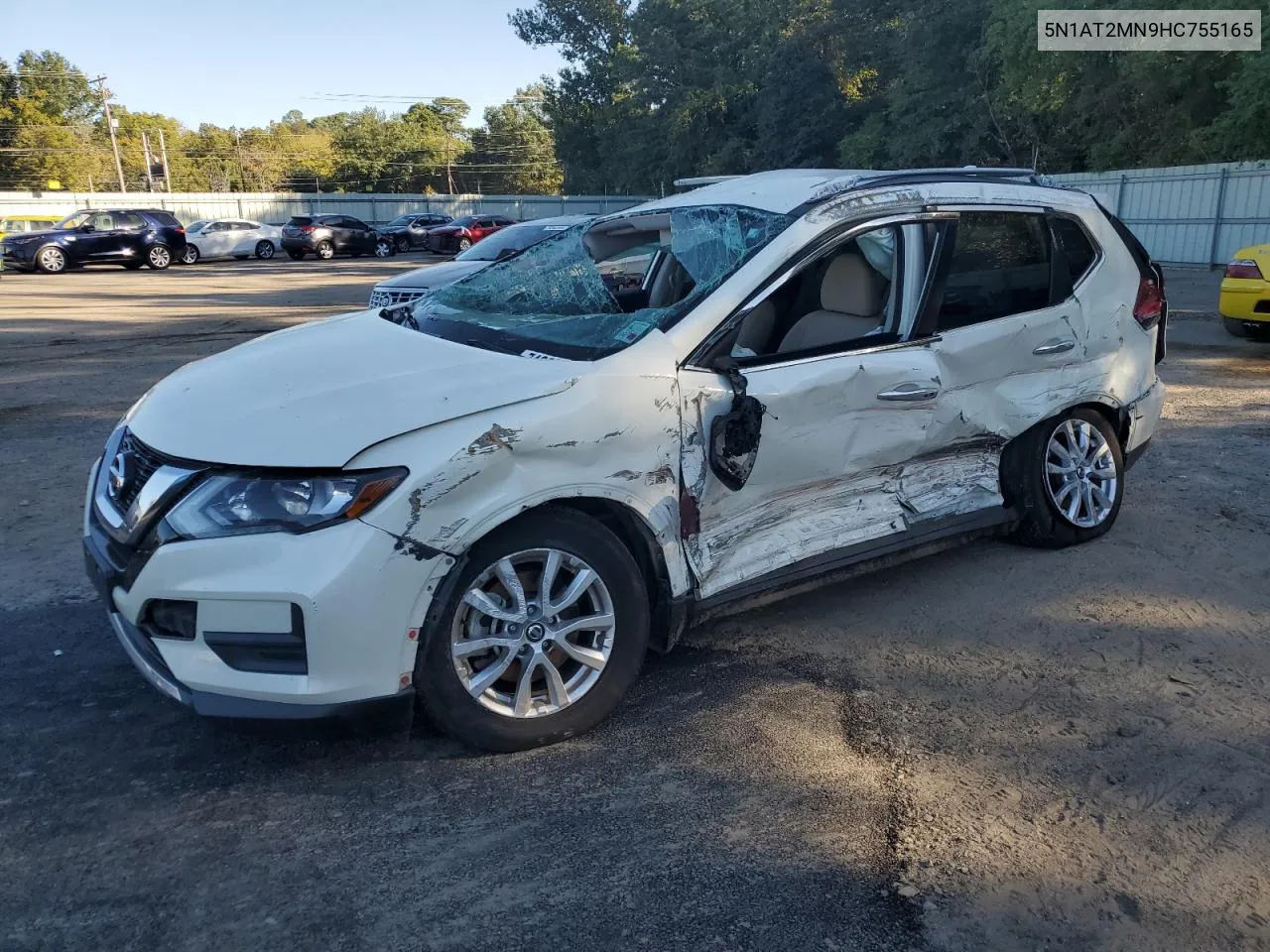 2017 Nissan Rogue Sv VIN: 5N1AT2MN9HC755165 Lot: 74920534