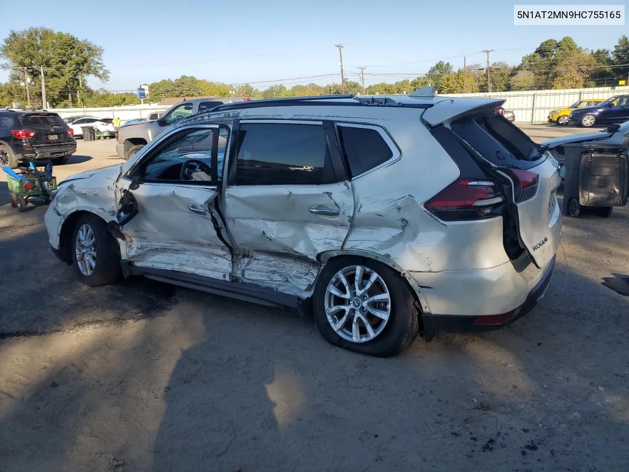 2017 Nissan Rogue Sv VIN: 5N1AT2MN9HC755165 Lot: 74920534