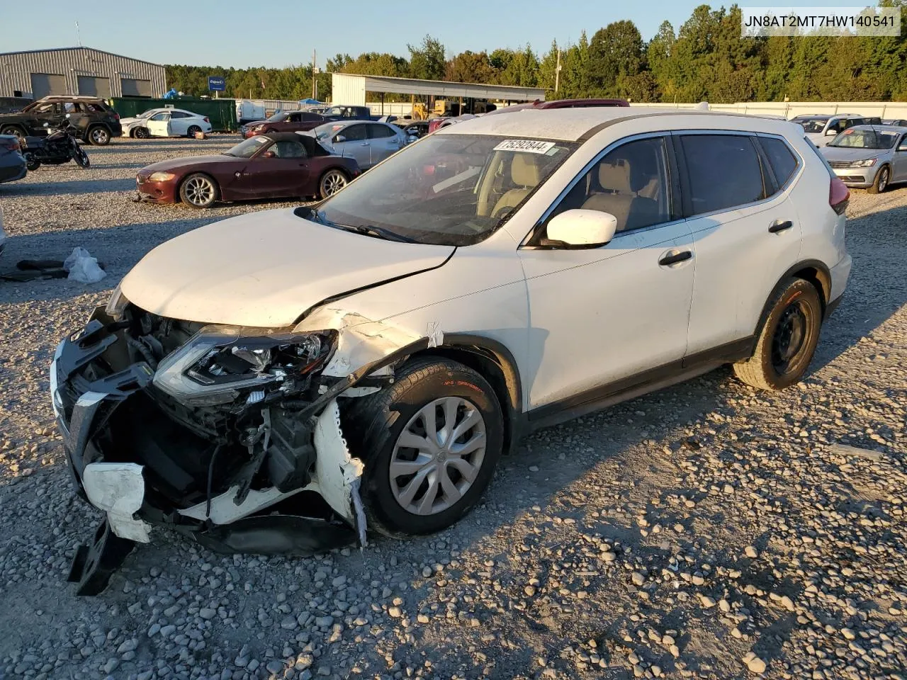 2017 Nissan Rogue S VIN: JN8AT2MT7HW140541 Lot: 75292844