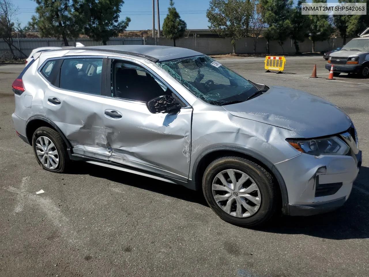 2017 Nissan Rogue S VIN: KNMAT2MT5HP542063 Lot: 75366754