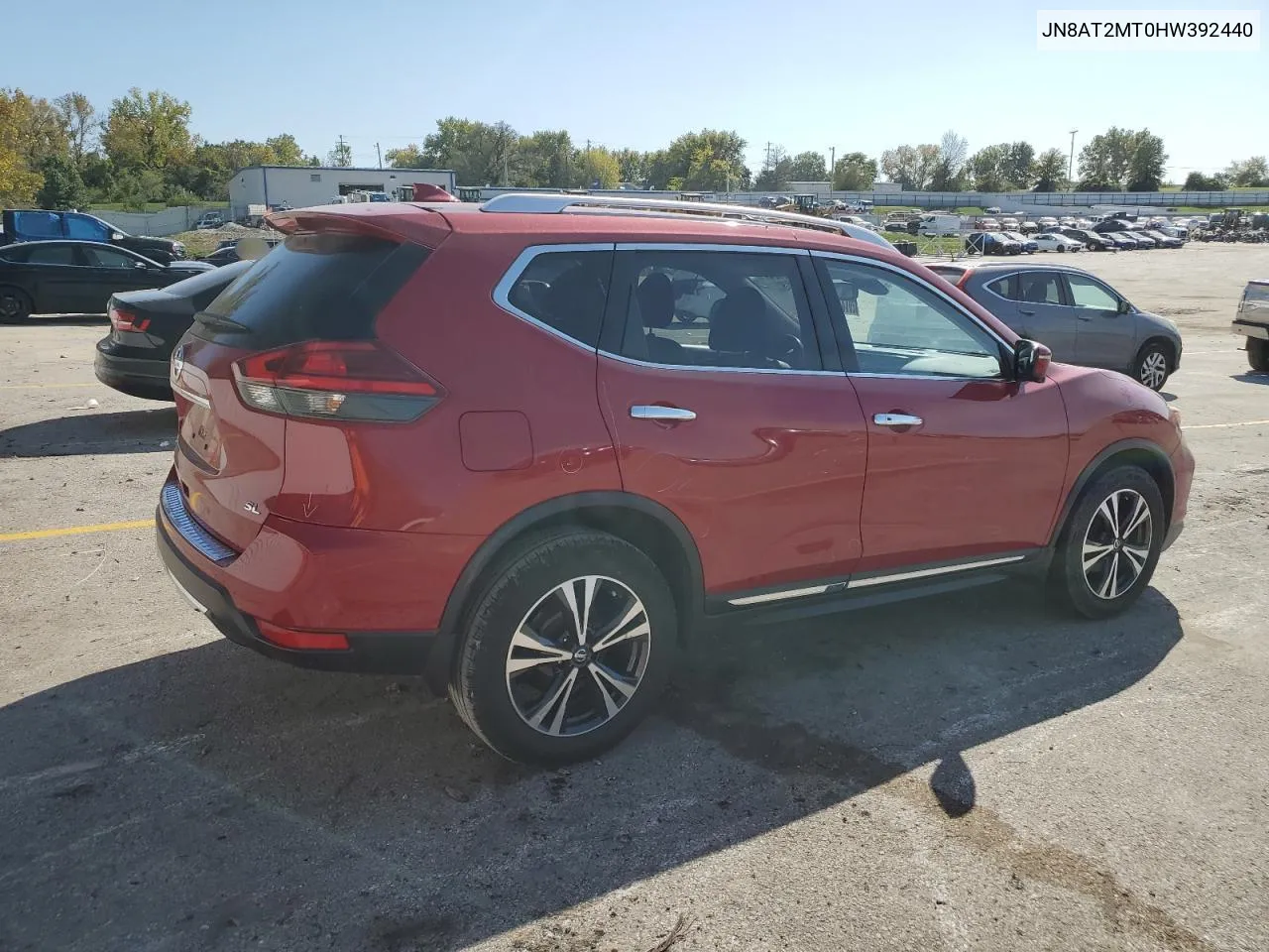 2017 Nissan Rogue S VIN: JN8AT2MT0HW392440 Lot: 75856124