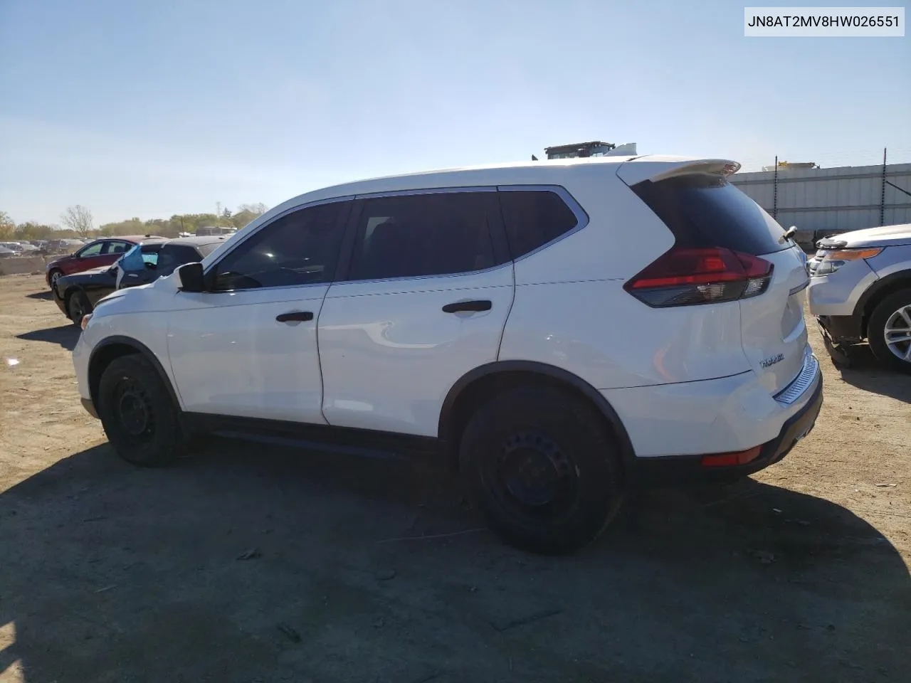 2017 Nissan Rogue S VIN: JN8AT2MV8HW026551 Lot: 76023694