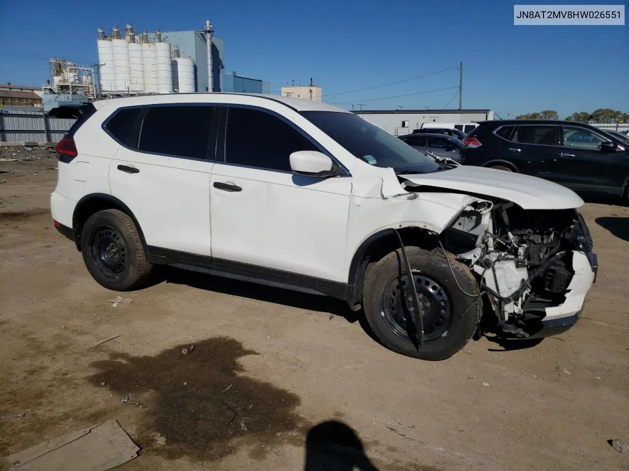 2017 Nissan Rogue S VIN: JN8AT2MV8HW026551 Lot: 76023694