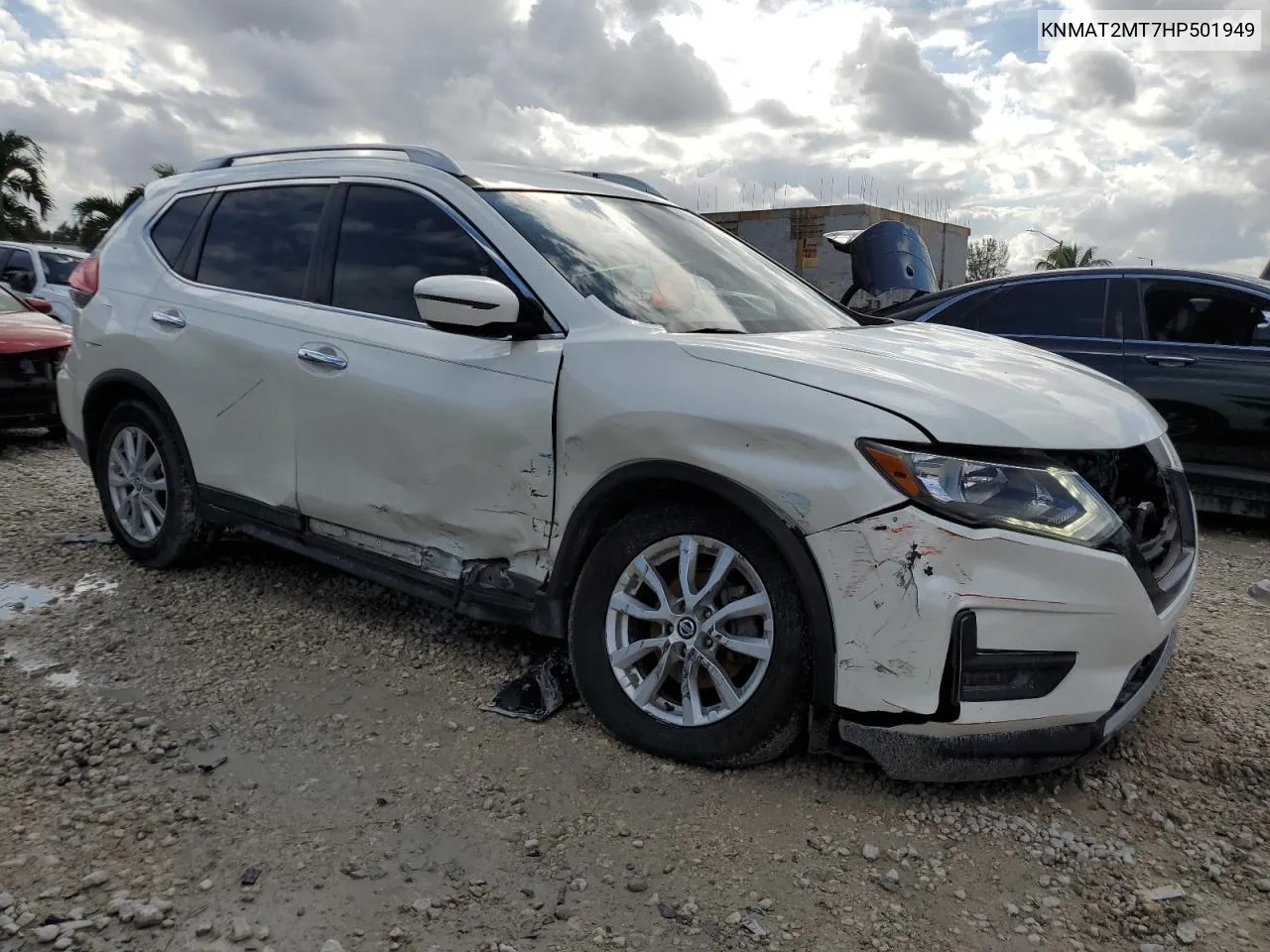 2017 Nissan Rogue S VIN: KNMAT2MT7HP501949 Lot: 76314304