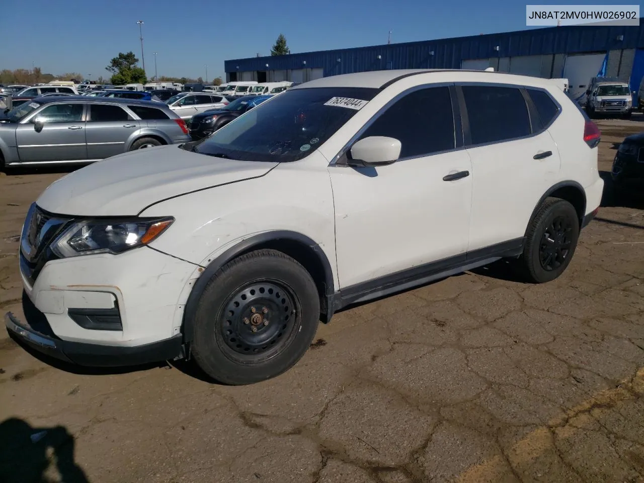 2017 Nissan Rogue S VIN: JN8AT2MV0HW026902 Lot: 76374044