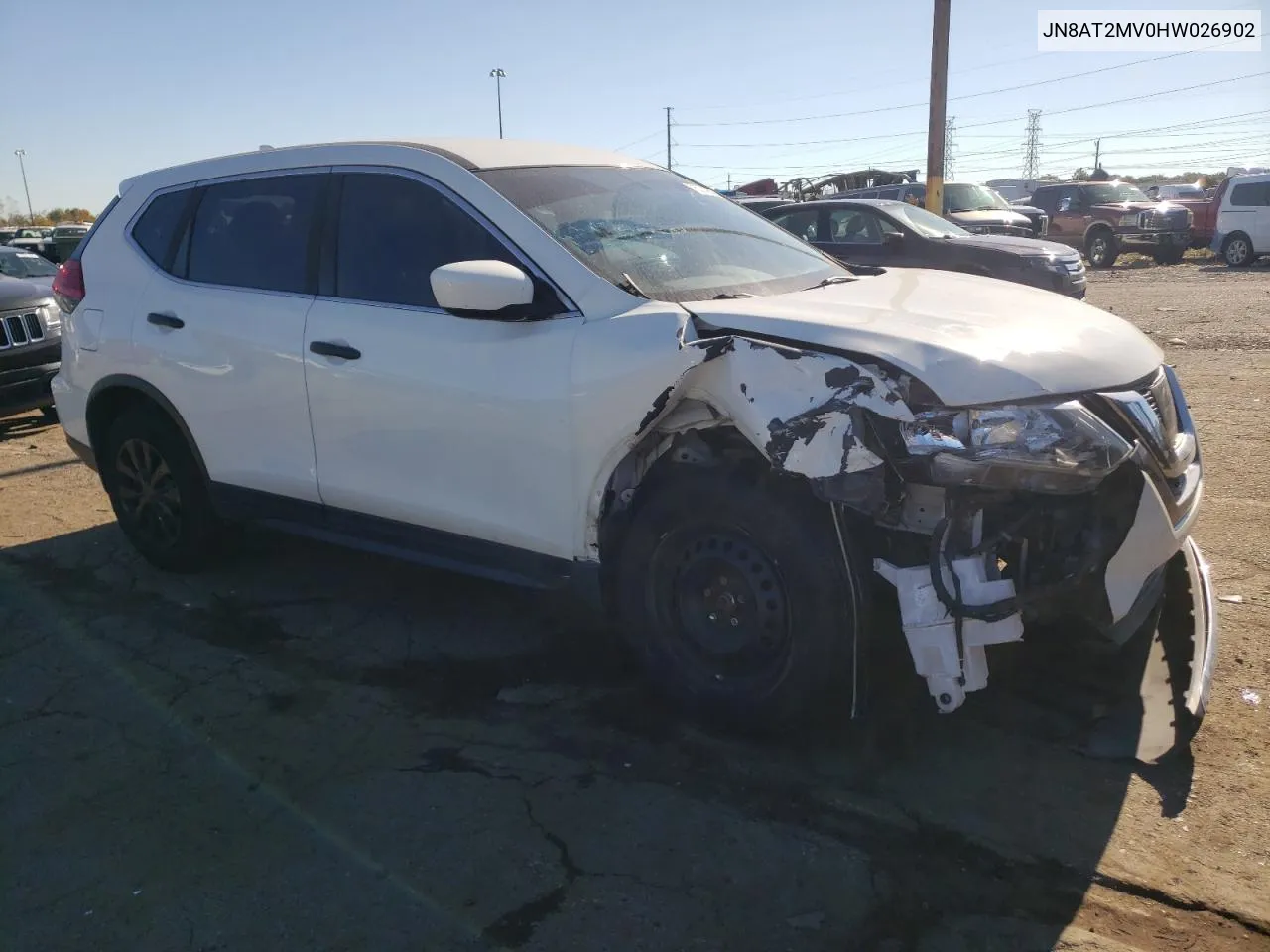 2017 Nissan Rogue S VIN: JN8AT2MV0HW026902 Lot: 76374044