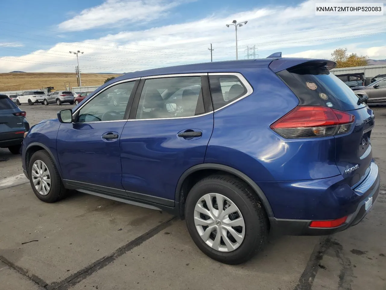 2017 Nissan Rogue S VIN: KNMAT2MT0HP520083 Lot: 76634464