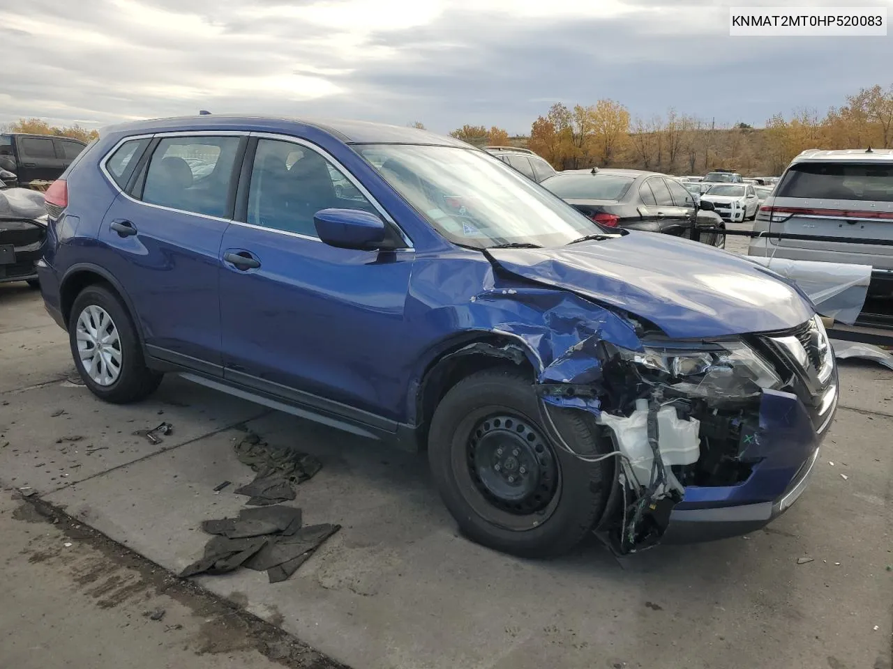 2017 Nissan Rogue S VIN: KNMAT2MT0HP520083 Lot: 76634464