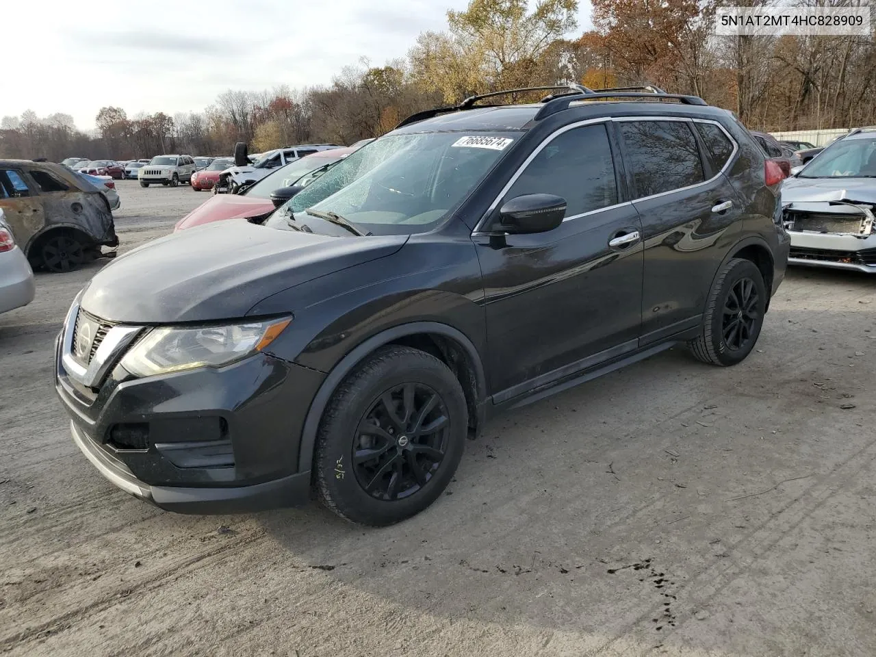 2017 Nissan Rogue S VIN: 5N1AT2MT4HC828909 Lot: 76685674