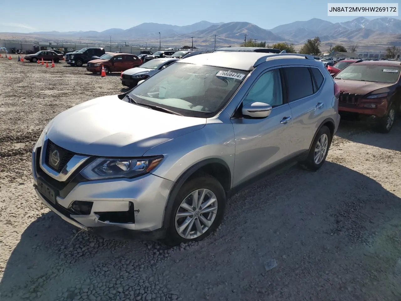 2017 Nissan Rogue S VIN: JN8AT2MV9HW269172 Lot: 76808474