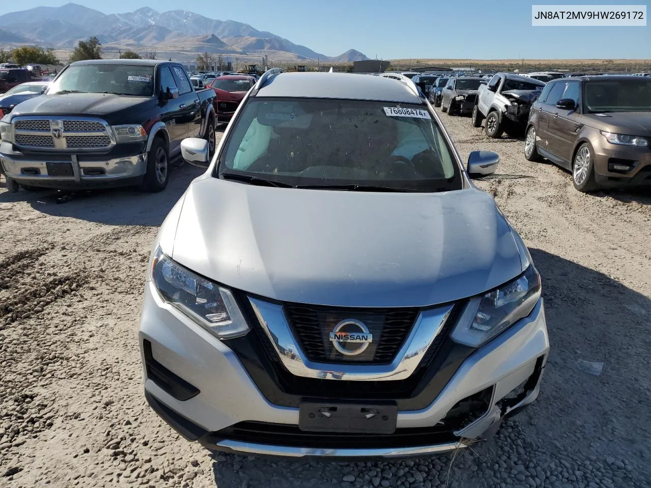 2017 Nissan Rogue S VIN: JN8AT2MV9HW269172 Lot: 76808474