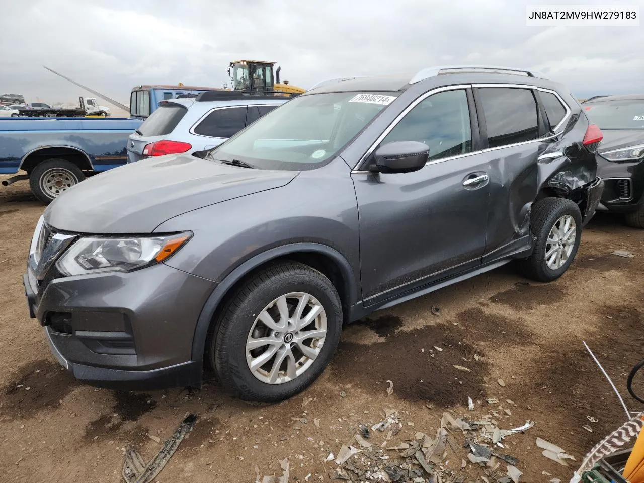 2017 Nissan Rogue S VIN: JN8AT2MV9HW279183 Lot: 76946214