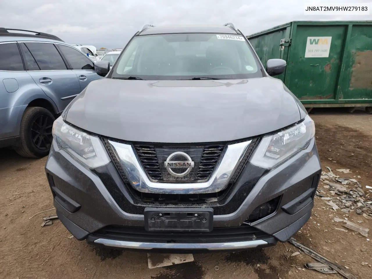 2017 Nissan Rogue S VIN: JN8AT2MV9HW279183 Lot: 76946214