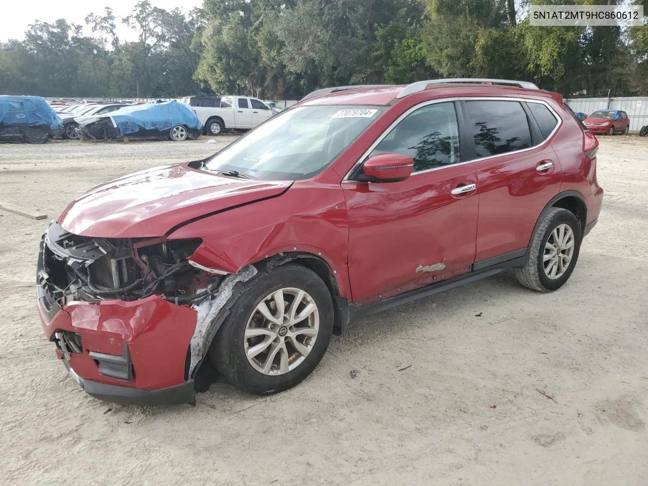 2017 Nissan Rogue S VIN: 5N1AT2MT9HC860612 Lot: 77079704