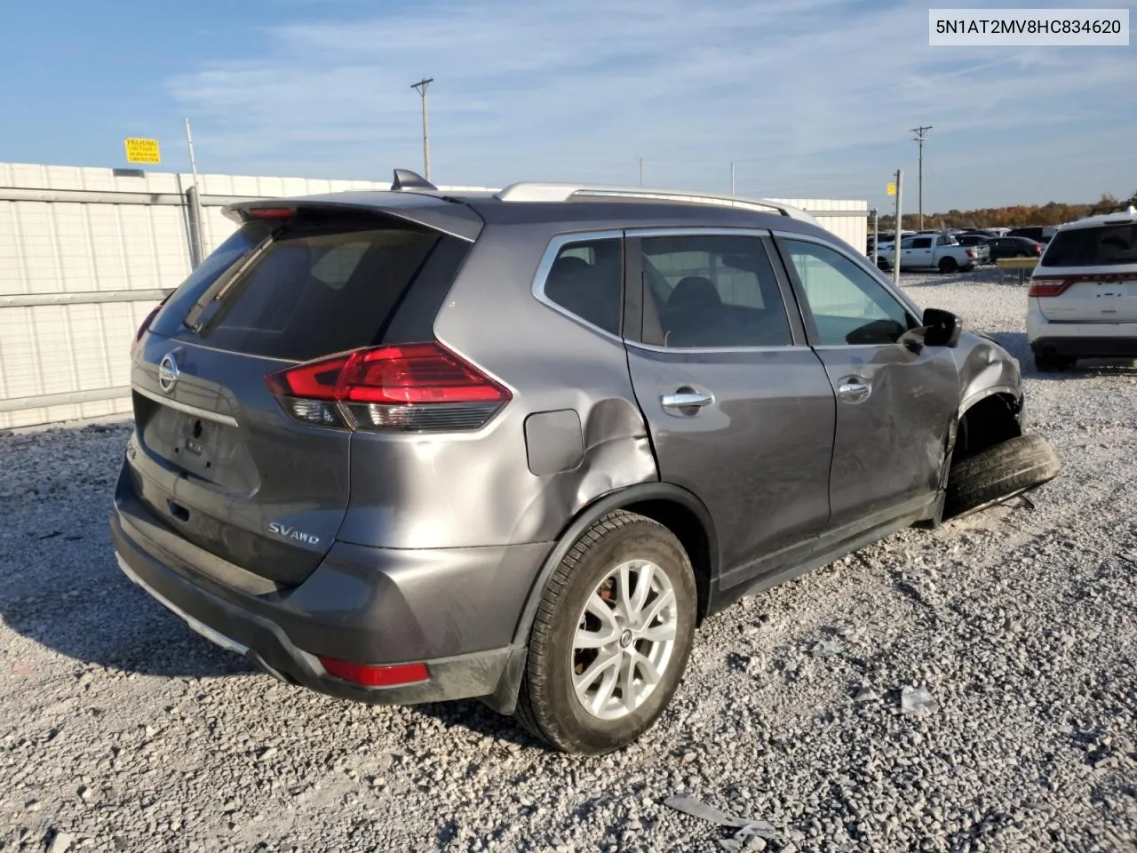 2017 Nissan Rogue Sv VIN: 5N1AT2MV8HC834620 Lot: 77080684