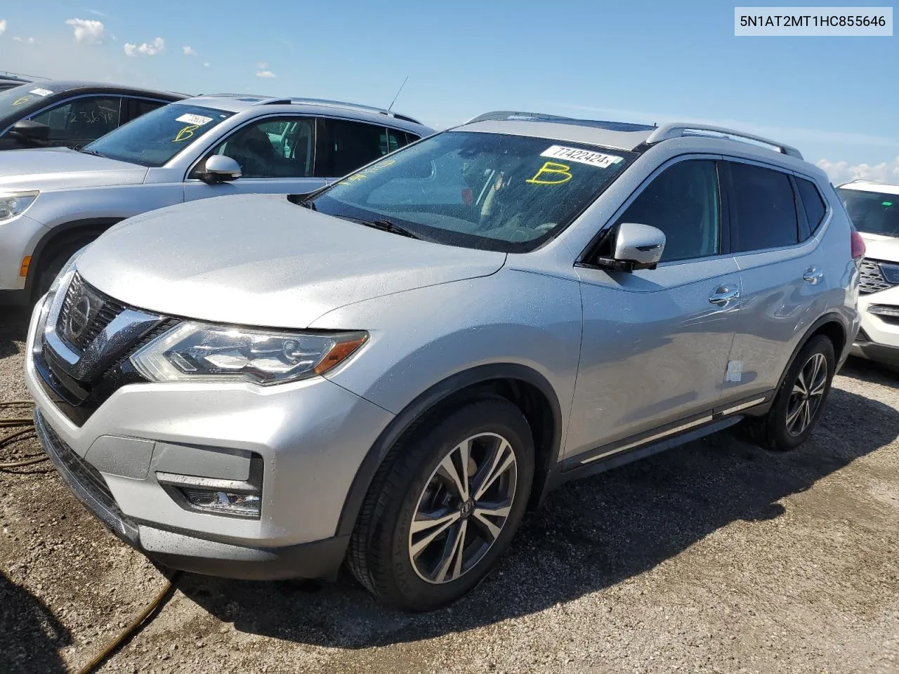 2017 Nissan Rogue S VIN: 5N1AT2MT1HC855646 Lot: 77422424