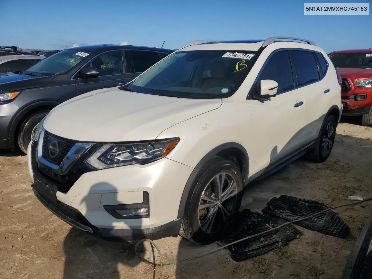 2017 Nissan Rogue Sv VIN: 5N1AT2MVXHC745163 Lot: 77487754