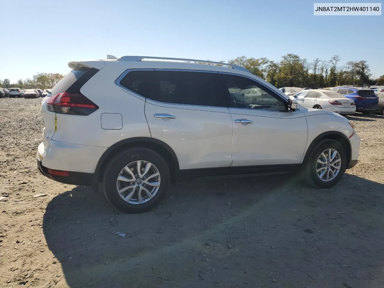 2017 Nissan Rogue S VIN: JN8AT2MT2HW401140 Lot: 77566364