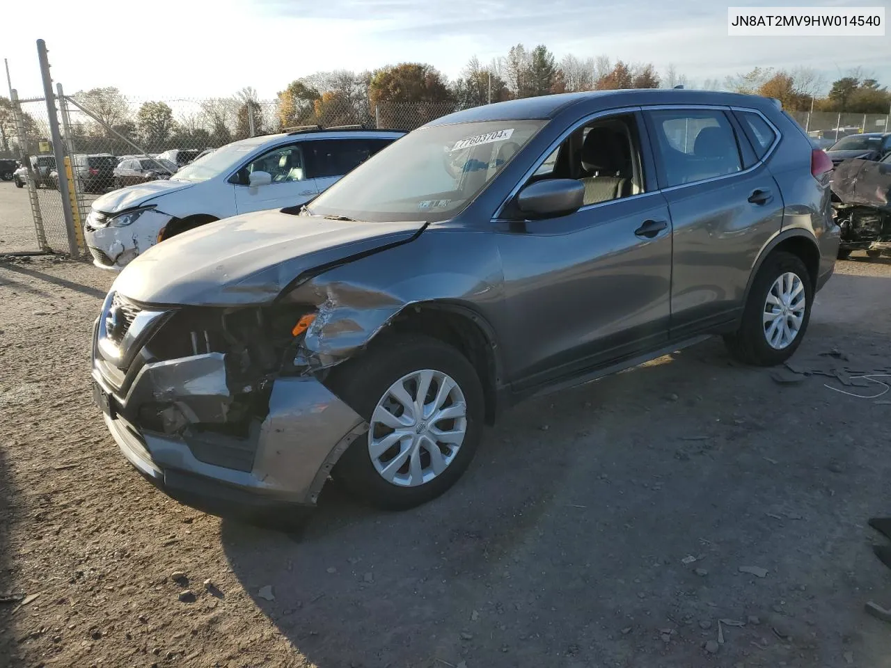 2017 Nissan Rogue S VIN: JN8AT2MV9HW014540 Lot: 77603704