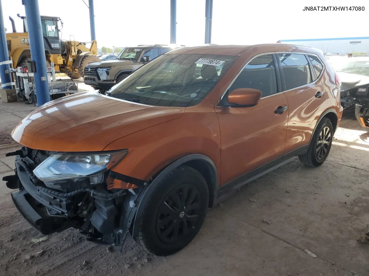 2017 Nissan Rogue S VIN: JN8AT2MTXHW147080 Lot: 77779874