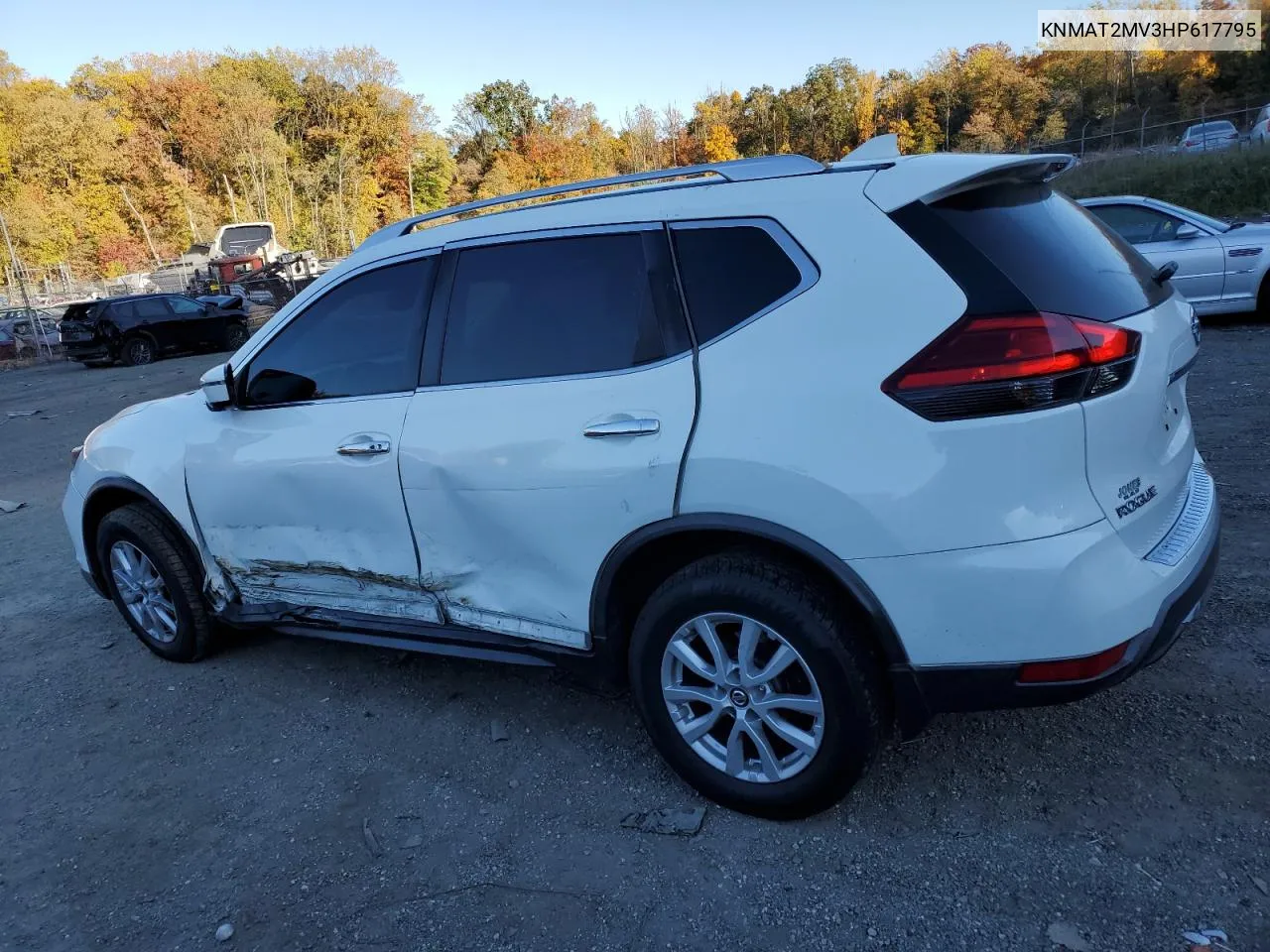 2017 Nissan Rogue S VIN: KNMAT2MV3HP617795 Lot: 77868944