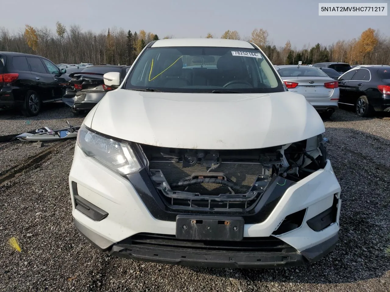 2017 Nissan Rogue Sv VIN: 5N1AT2MV5HC771217 Lot: 78252184