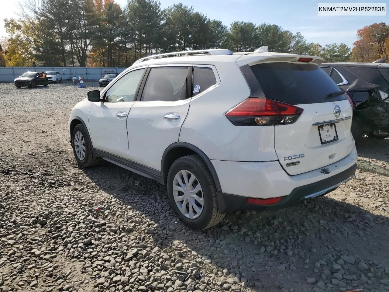 2017 Nissan Rogue S VIN: KNMAT2MV2HP522838 Lot: 78298594