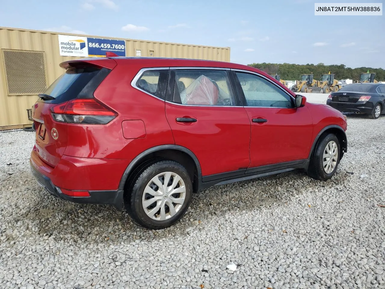 2017 Nissan Rogue S VIN: JN8AT2MT5HW388836 Lot: 78369664