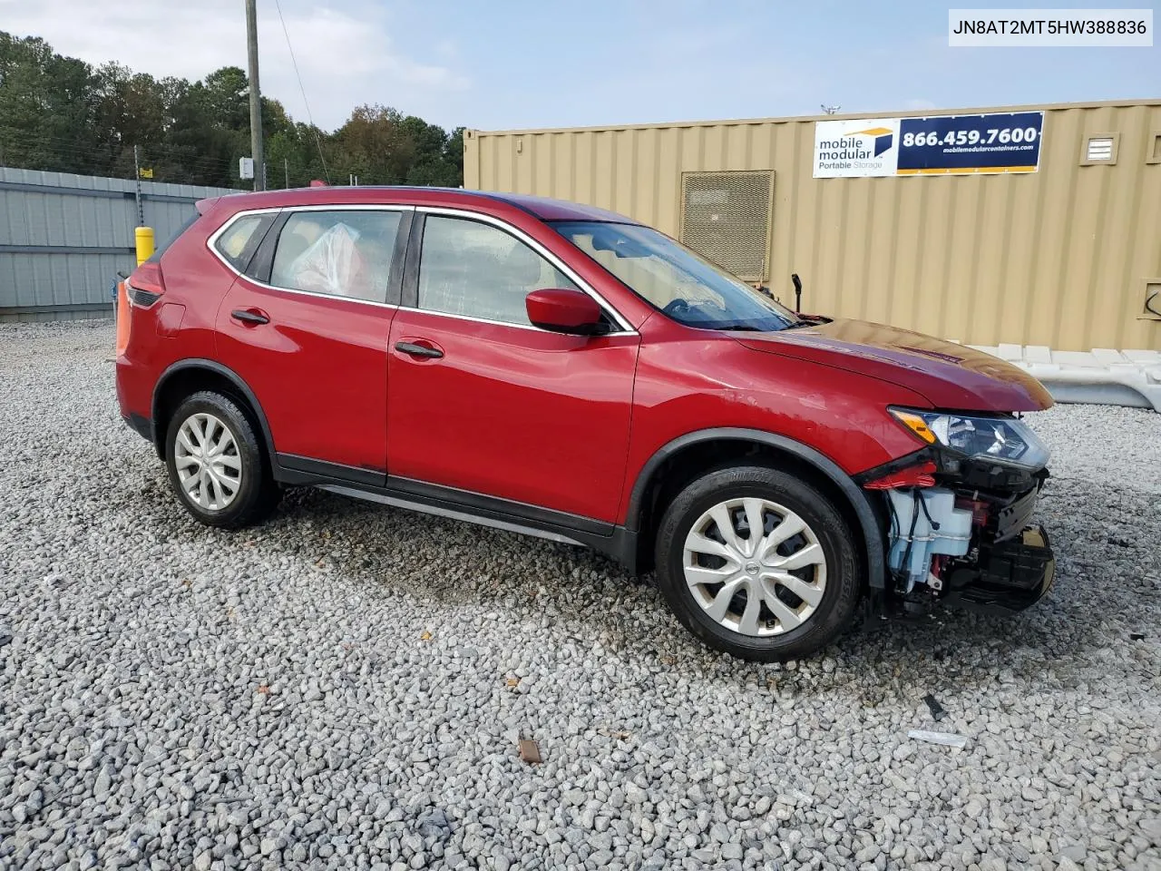 2017 Nissan Rogue S VIN: JN8AT2MT5HW388836 Lot: 78369664