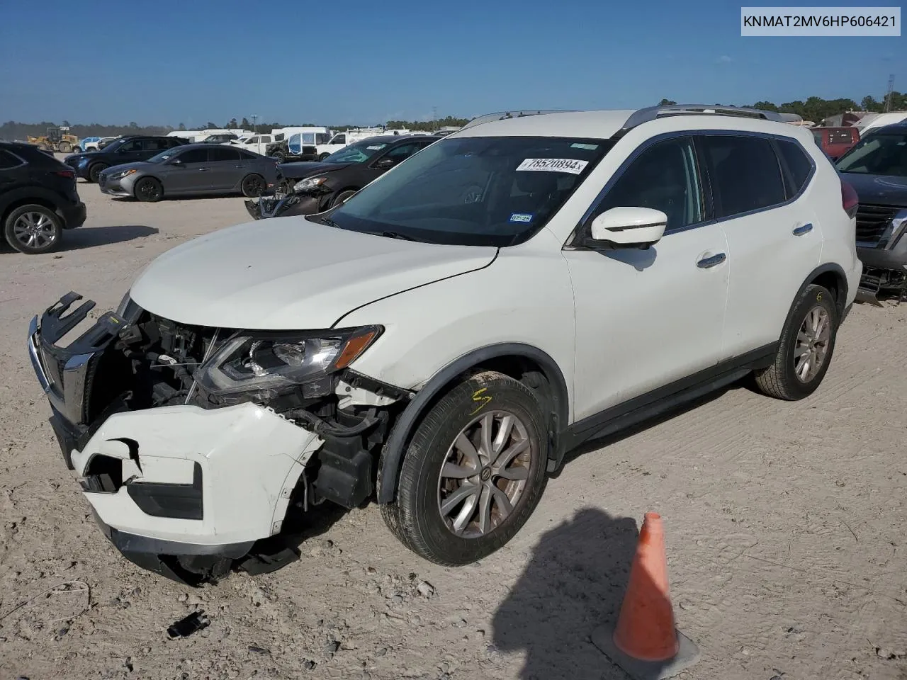 2017 Nissan Rogue S VIN: KNMAT2MV6HP606421 Lot: 78520894