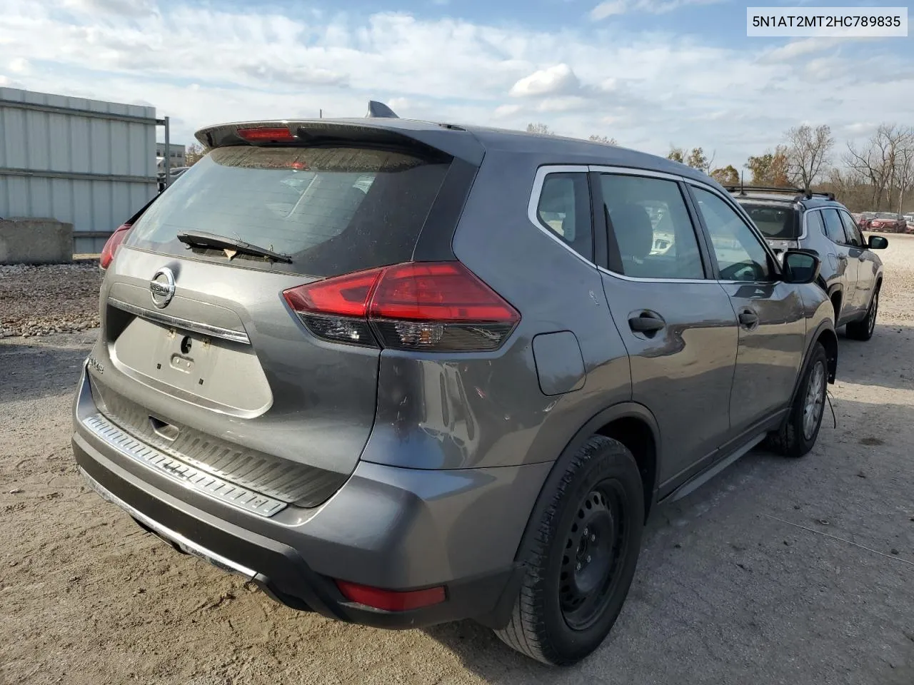 2017 Nissan Rogue S VIN: 5N1AT2MT2HC789835 Lot: 78631294