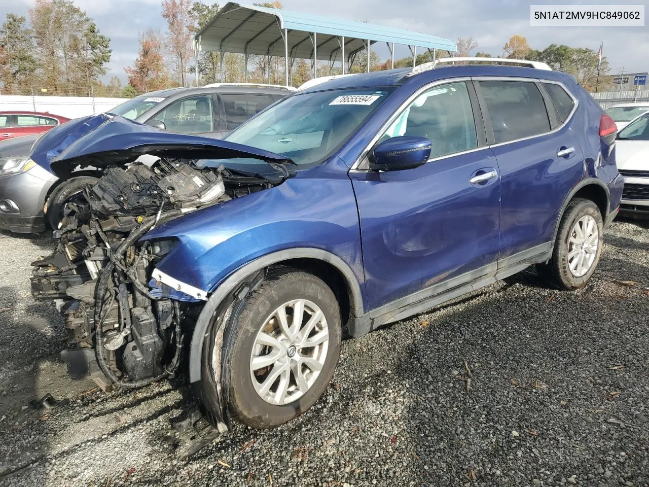 2017 Nissan Rogue Sv VIN: 5N1AT2MV9HC849062 Lot: 78655594