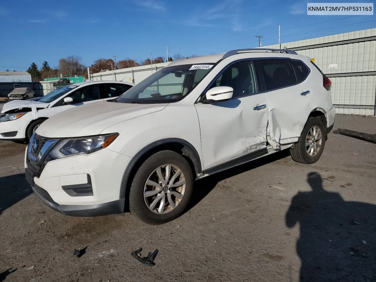 2017 Nissan Rogue S VIN: KNMAT2MV7HP531163 Lot: 79937414