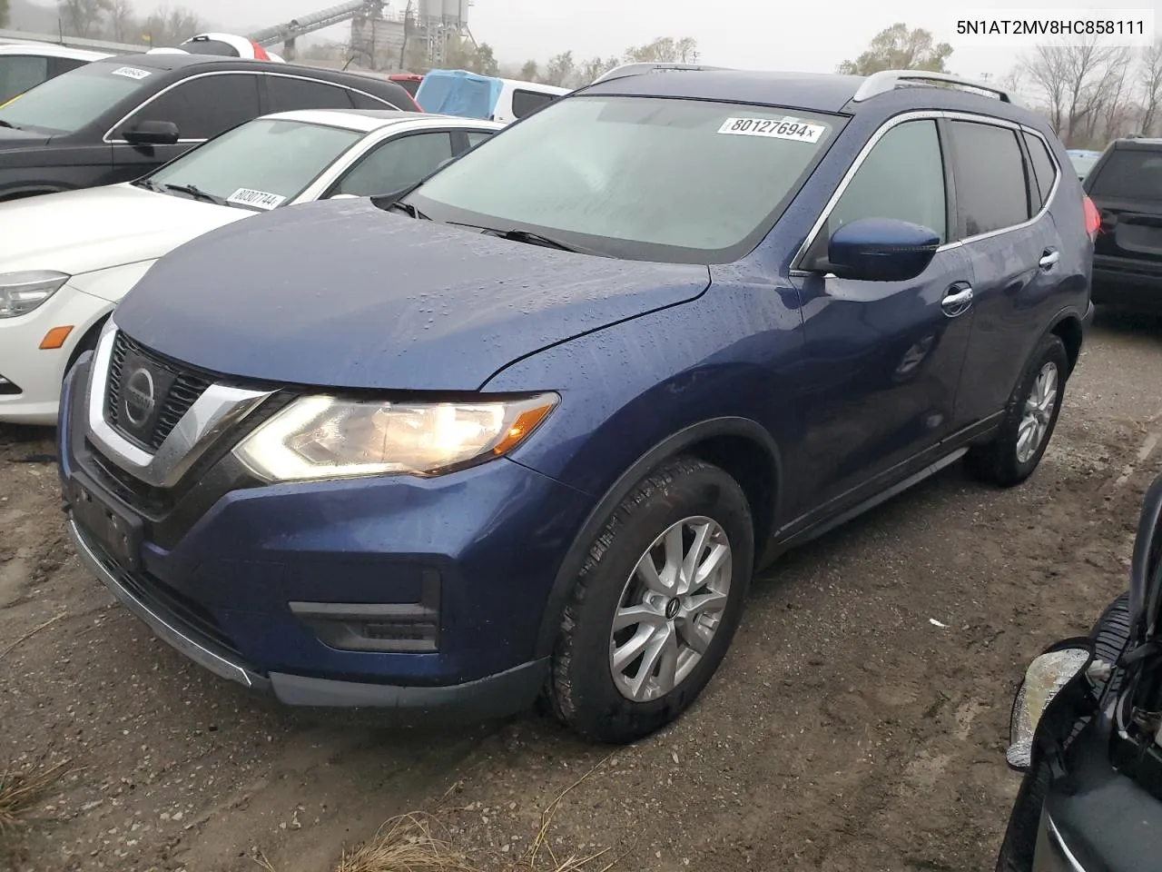 2017 Nissan Rogue Sv VIN: 5N1AT2MV8HC858111 Lot: 80127694