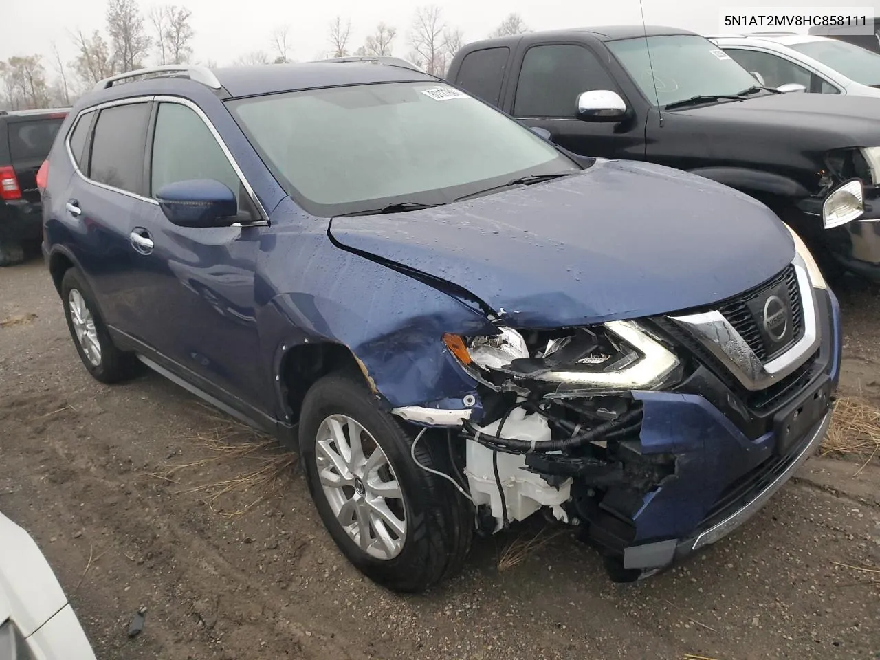 2017 Nissan Rogue Sv VIN: 5N1AT2MV8HC858111 Lot: 80127694