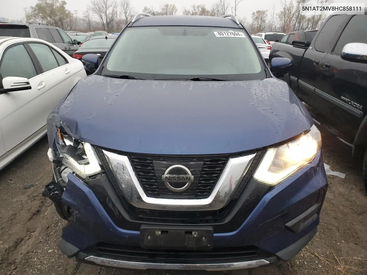 2017 Nissan Rogue Sv VIN: 5N1AT2MV8HC858111 Lot: 80127694