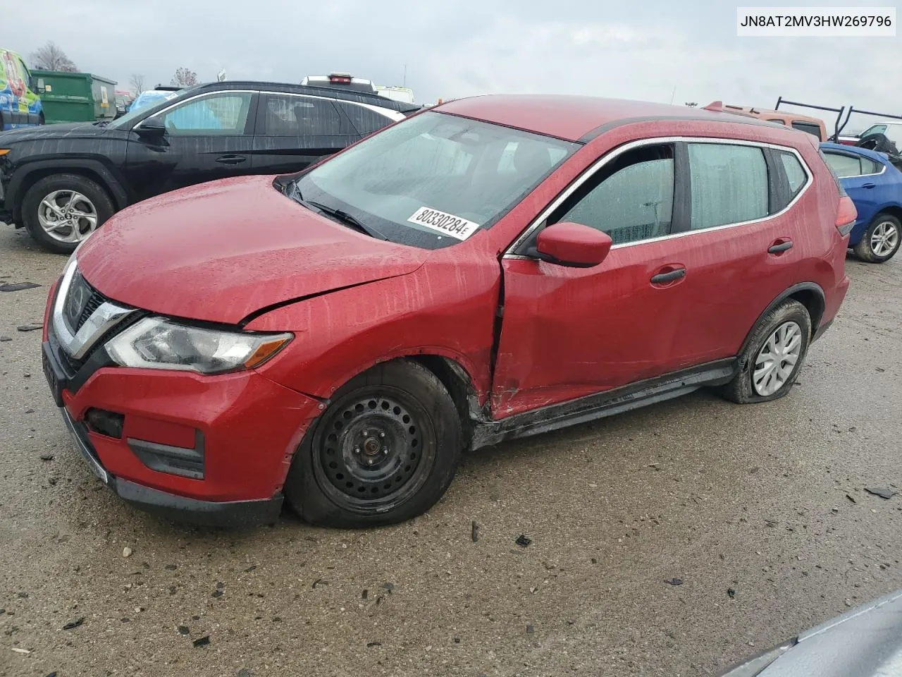 2017 Nissan Rogue S VIN: JN8AT2MV3HW269796 Lot: 80330284