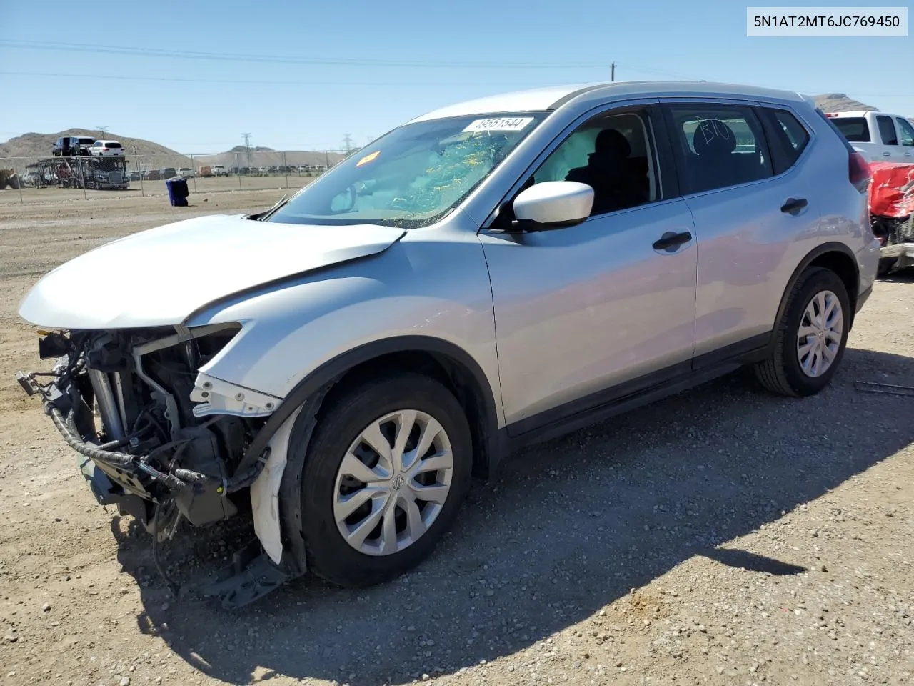 2018 Nissan Rogue S VIN: 5N1AT2MT6JC769450 Lot: 49551544